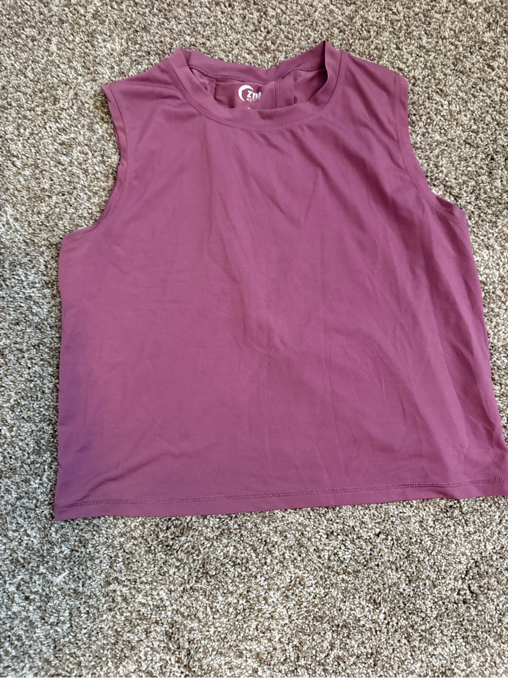 ZYIA Women's Sleeveless Crew Tank - Plum